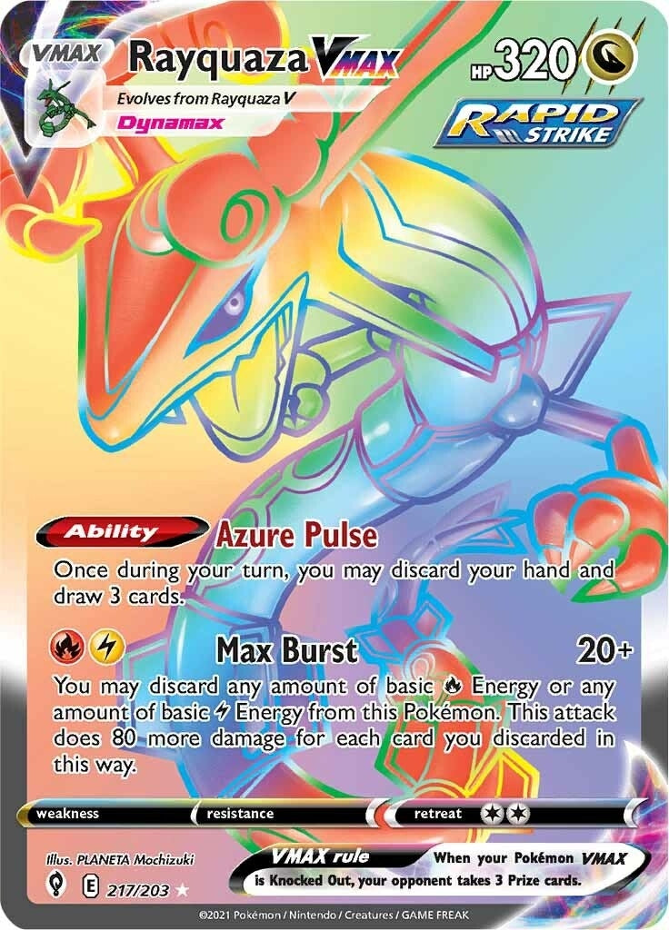 Image for Rayquaza VMAX (Secret) (217/203) [SWSH07: Evolving Skies] - Pokemon