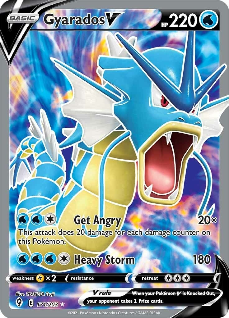 Image for Gyarados V (Full Art) (171/203) [SWSH07: Evolving Skies] - Pokemon