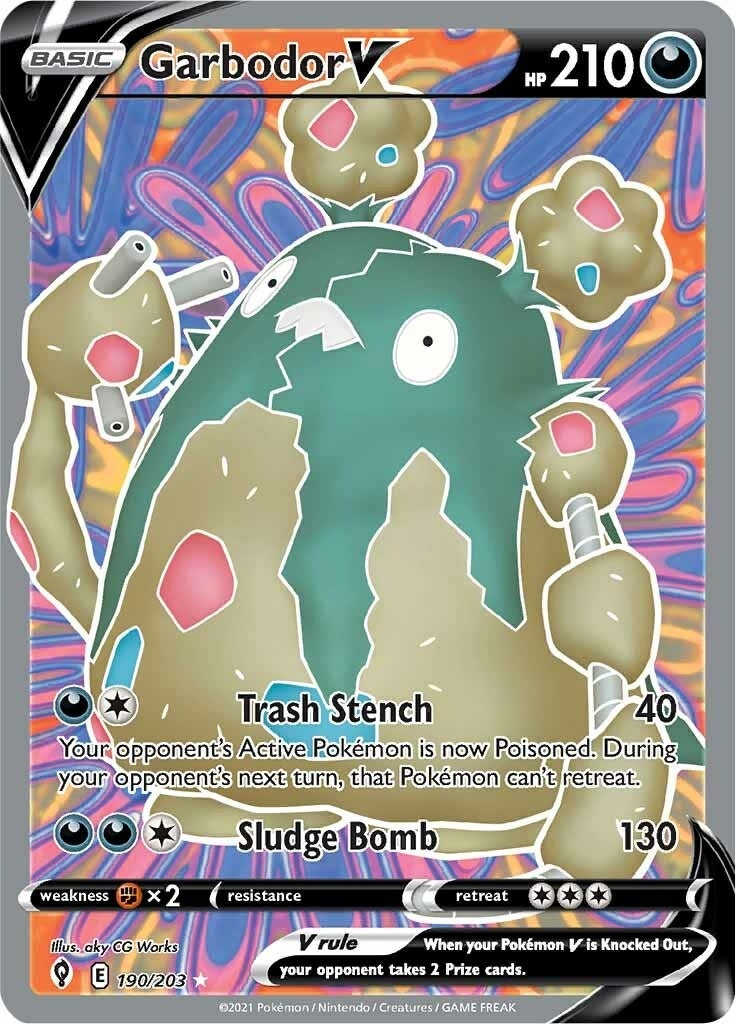 Image for Garbodor V (Full Art) (190/203) [SWSH07: Evolving Skies] - Pokemon