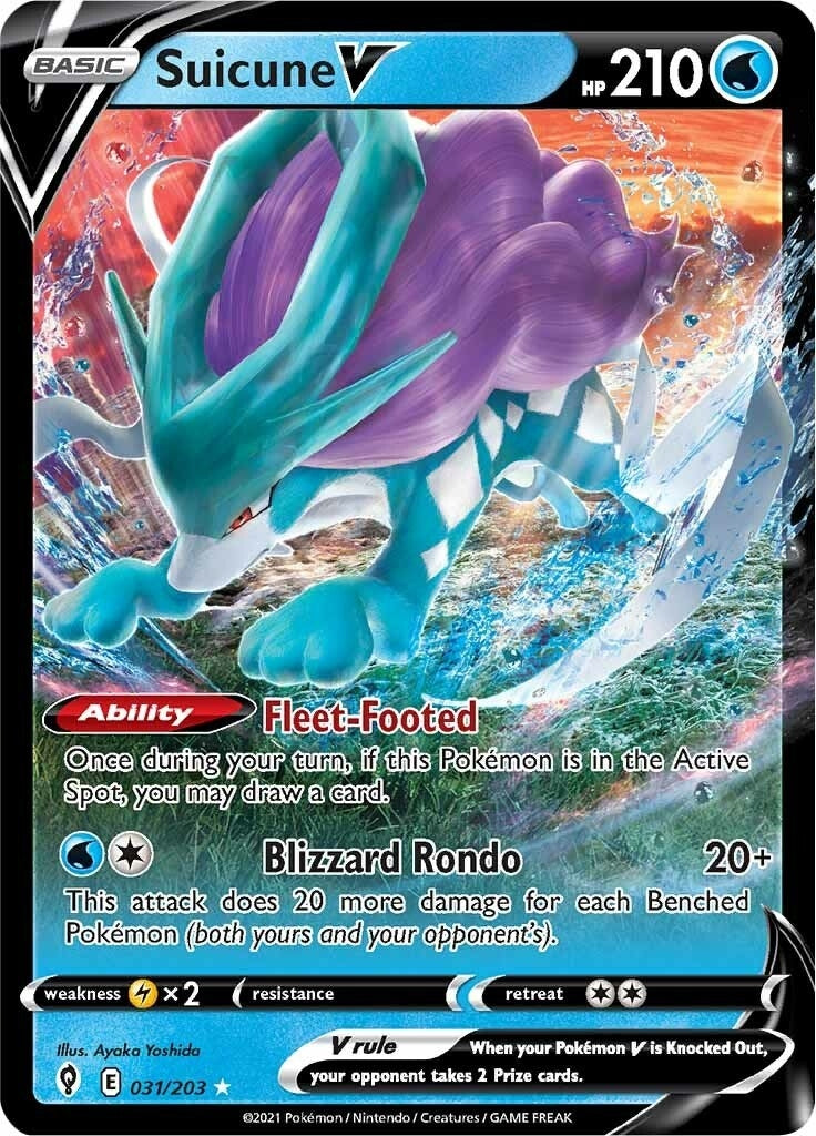 Image for Suicune V (031/203) [SWSH07: Evolving Skies] - Pokemon