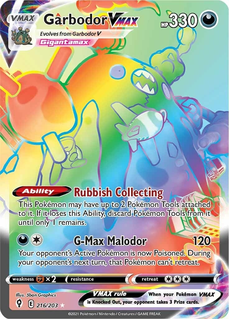 Image for Garbodor VMAX (Secret) (216/203) [SWSH07: Evolving Skies] - Pokemon