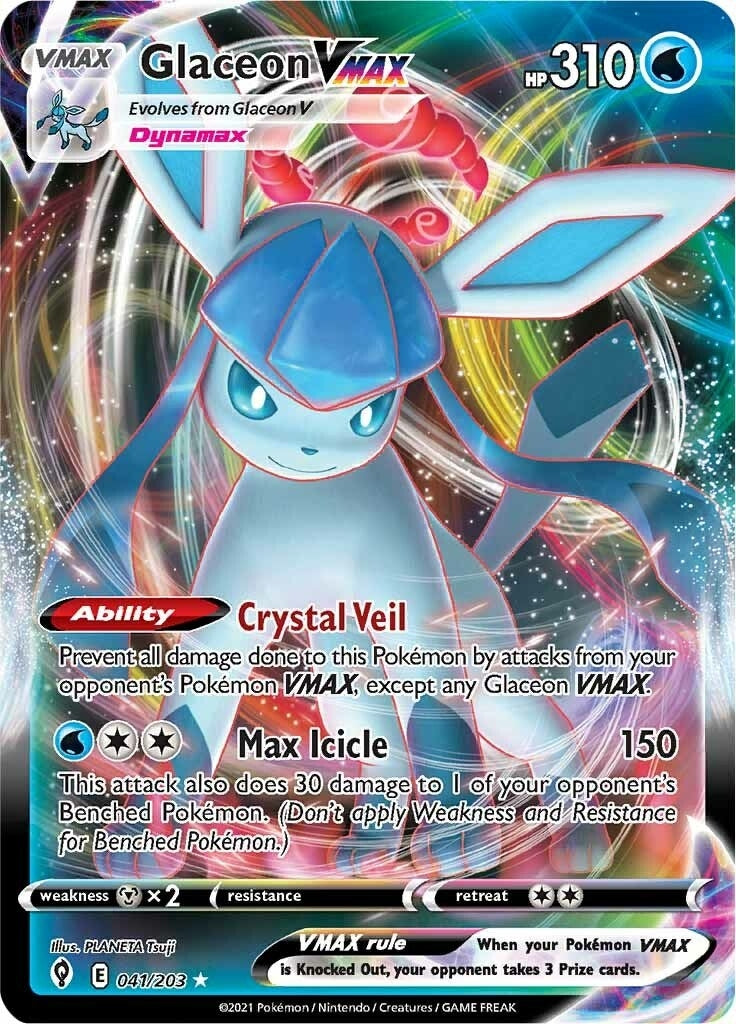 Image for Glaceon VMAX (041/203) [SWSH07: Evolving Skies] - Pokemon