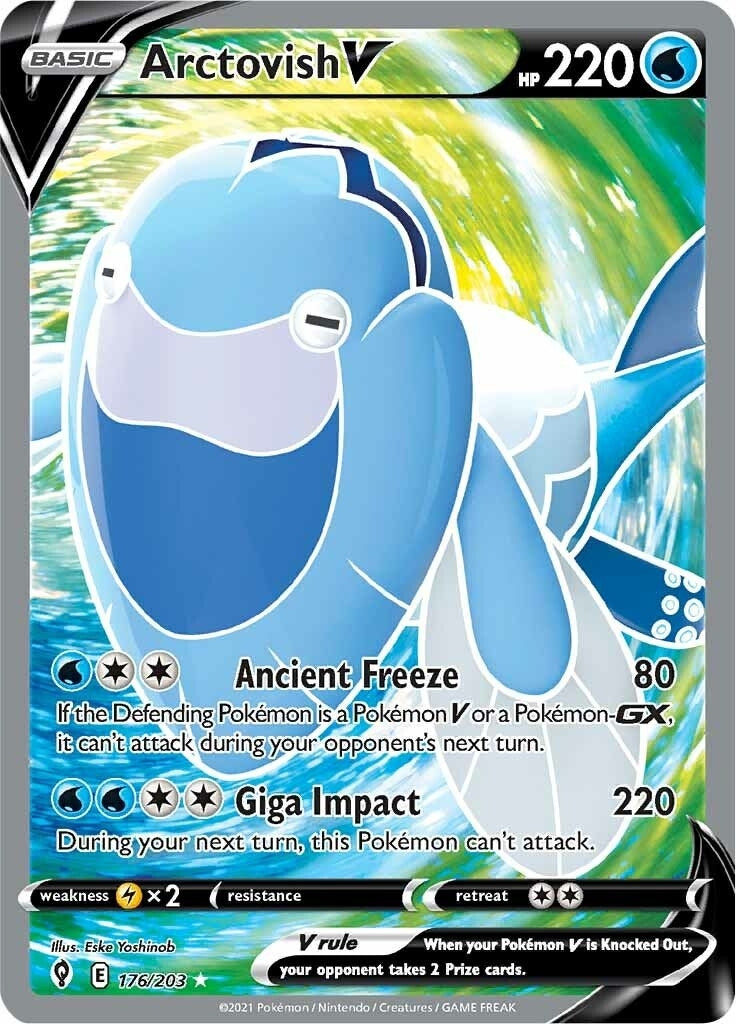 Image for Arctovish V (Full Art) (176/203) [SWSH07: Evolving Skies] - Pokemon