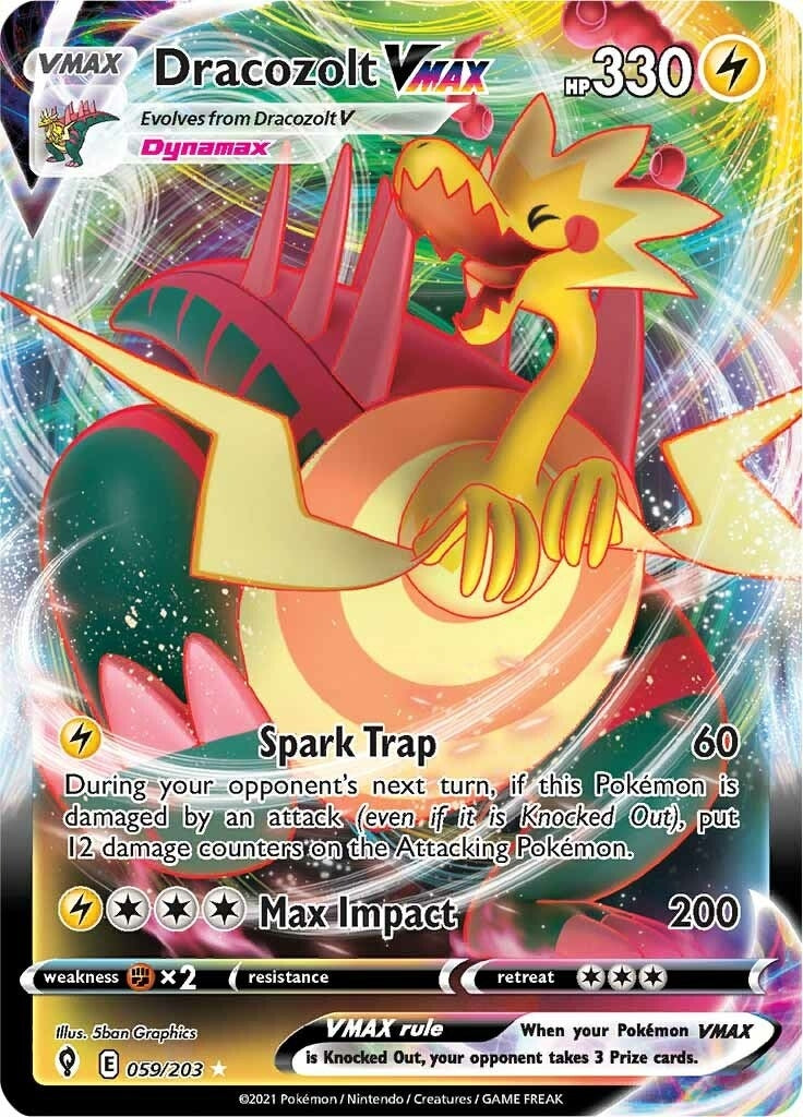 Image for Dracozolt VMAX (059/203) [SWSH07: Evolving Skies] - Pokemon