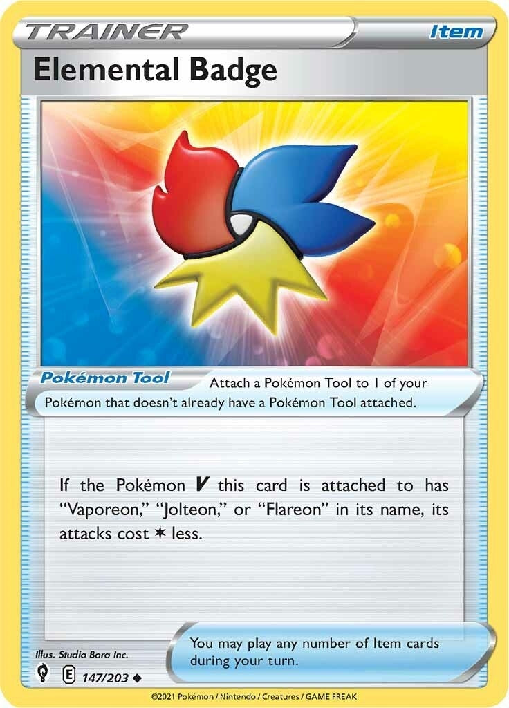 Image for Elemental Badge (147/203) [SWSH07: Evolving Skies] - Pokemon