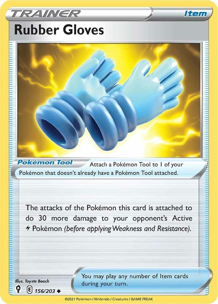 Image for Rubber Gloves (156/203) [SWSH07: Evolving Skies] - Pokemon
