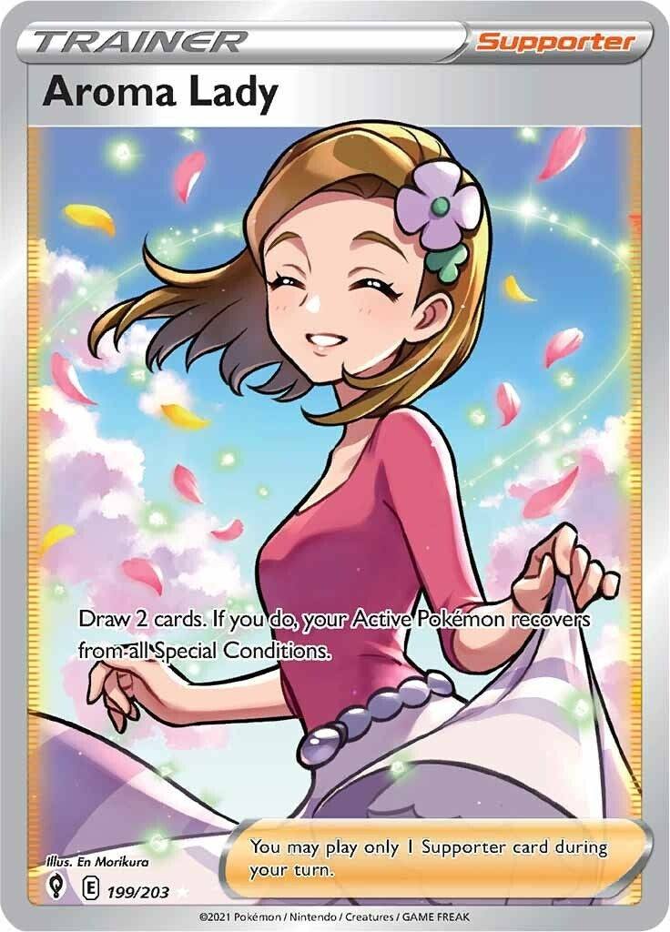 Image for Aroma Lady (Full Art) (199/203) [SWSH07: Evolving Skies] - Pokemon