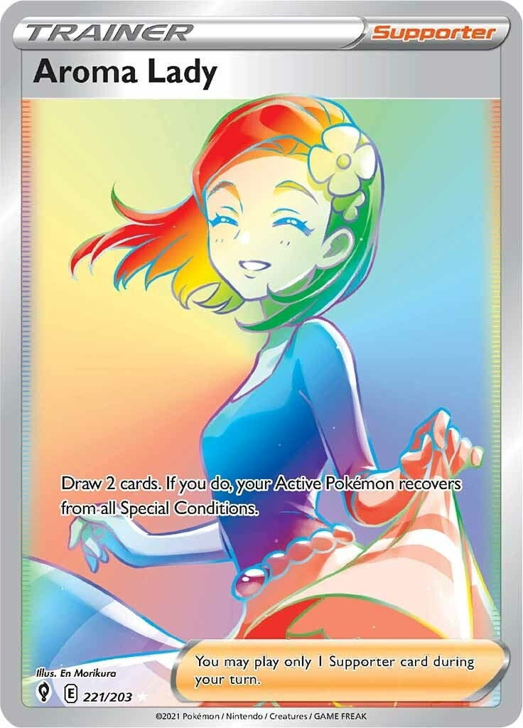 Image for Aroma Lady (Secret) (221/203) [SWSH07: Evolving Skies] - Pokemon