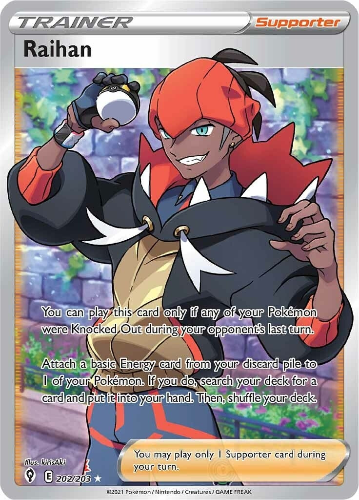 Image for Raihan (Full Art) (202/203) [SWSH07: Evolving Skies] - Pokemon