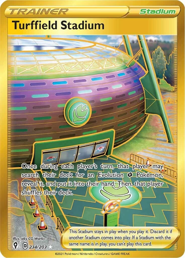 Image for Turffield Stadium (Secret) (234/203) [SWSH07: Evolving Skies] - Pokemon