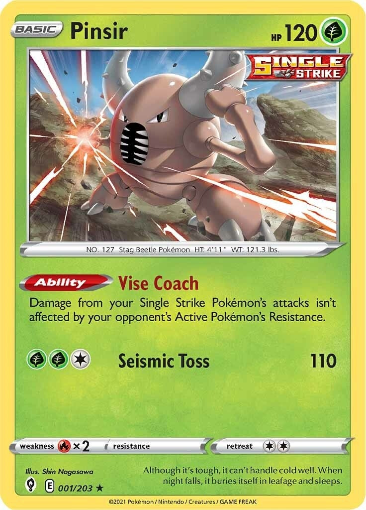 Image for Pinsir (001/203) [SWSH07: Evolving Skies] - Pokemon