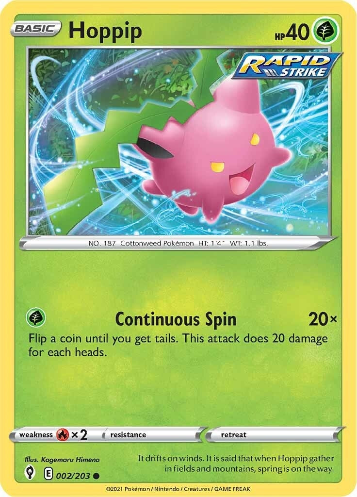 Image for Hoppip (002/203) [SWSH07: Evolving Skies] - Pokemon