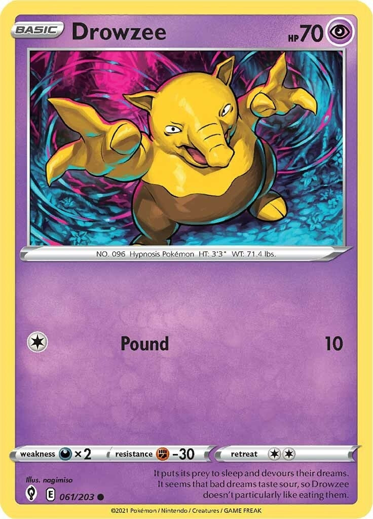 Image for Drowzee (061/203) [SWSH07: Evolving Skies] - Pokemon