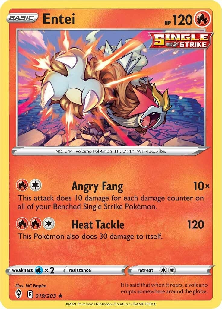 Image for Entei (019/203) [SWSH07: Evolving Skies] - Pokemon