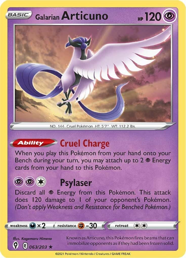 Galarian Articuno (063/203) [SWSH07: Evolving Skies]