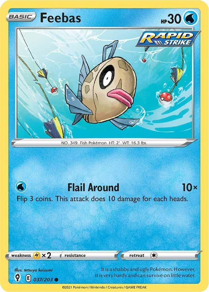 Image for Feebas (037/203) [SWSH07: Evolving Skies] - Pokemon