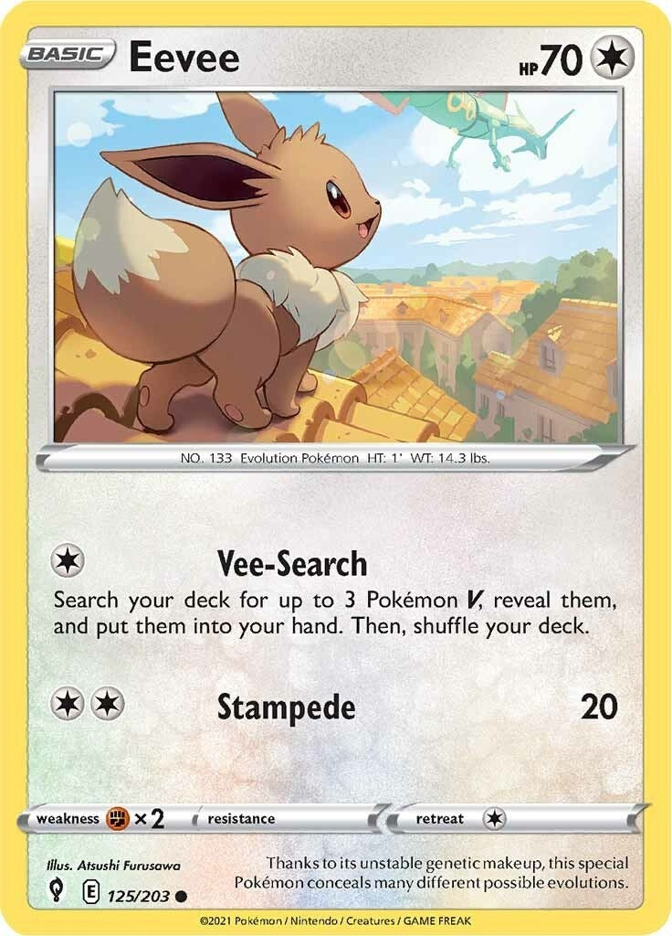 Image for Eevee (125/203) [SWSH07: Evolving Skies] - Pokemon