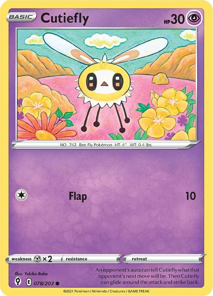 Image for Cutiefly (078/203) [SWSH07: Evolving Skies] - Pokemon