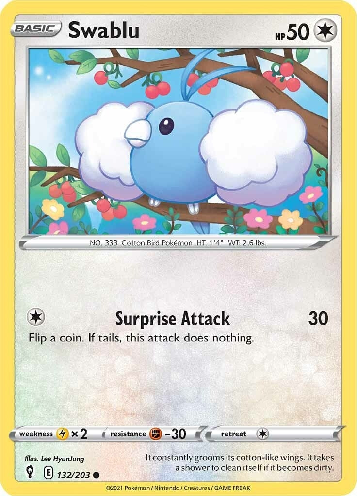 Image for Swablu (132/203) [SWSH07: Evolving Skies] - Pokemon
