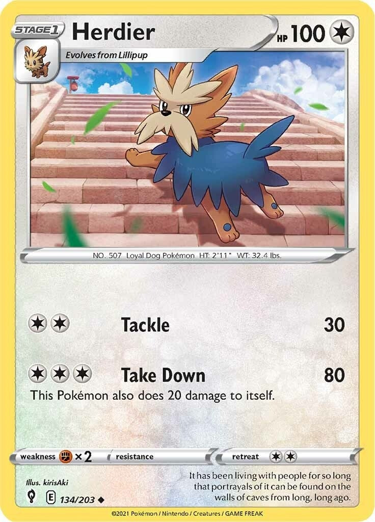 Image for Herdier (134/203) [SWSH07: Evolving Skies] - Pokemon