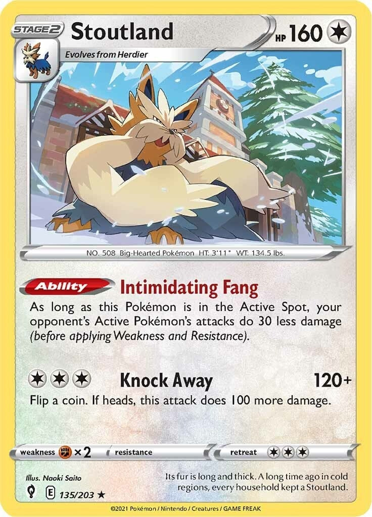 Image for Stoutland (135/203) [SWSH07: Evolving Skies] - Pokemon