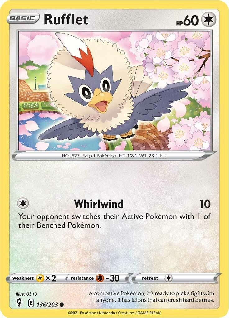 Image for Rufflet (136/203) [SWSH07: Evolving Skies] - Pokemon
