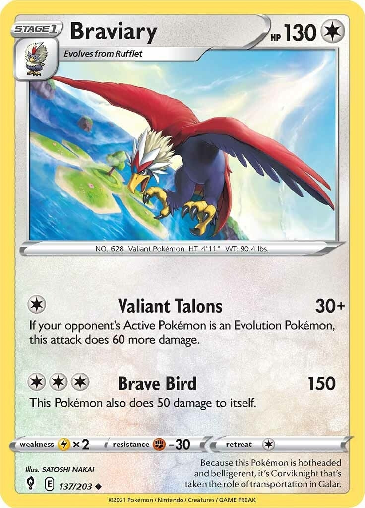 Image for Braviary (137/203) [SWSH07: Evolving Skies] - Pokemon
