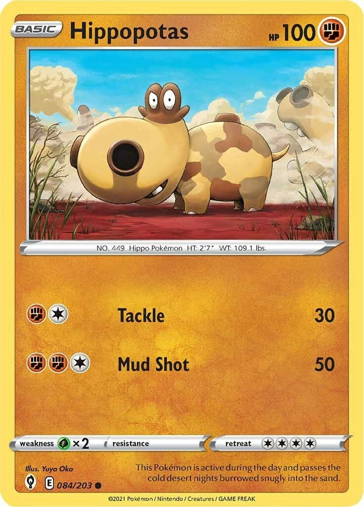 Image for Hippopotas (084/203) [SWSH07: Evolving Skies] - Pokemon