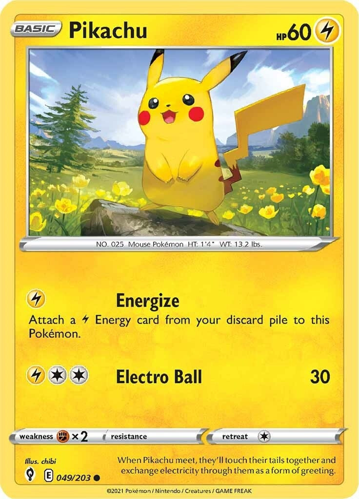 Image for Pikachu (049/203) [SWSH07: Evolving Skies] - Pokemon