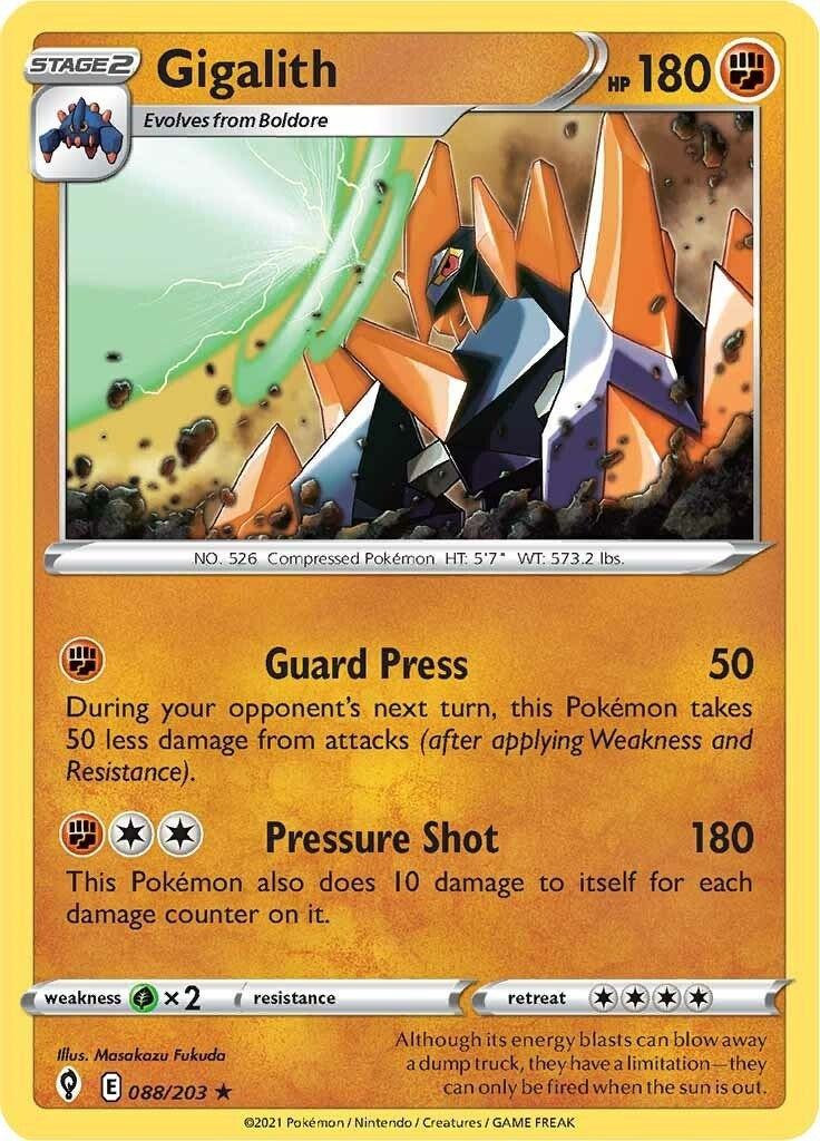 Image for Gigalith (088/203) [SWSH07: Evolving Skies] - Pokemon