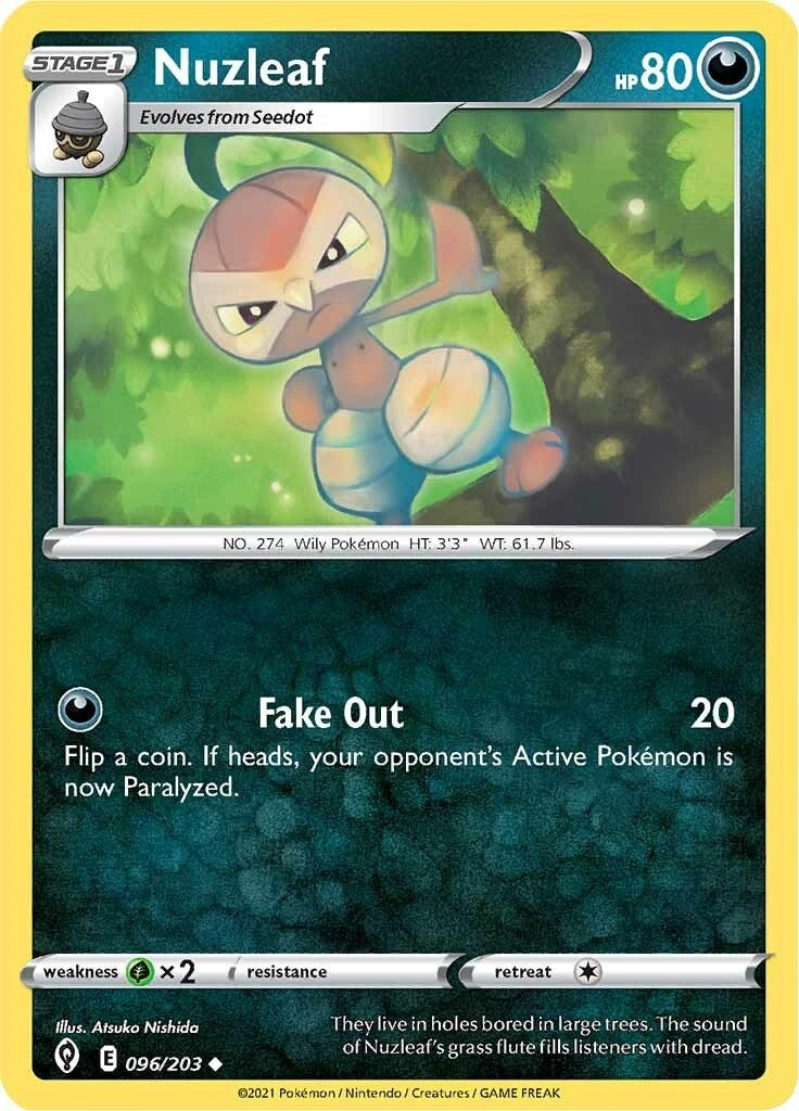 Image for Nuzleaf (096/203) [SWSH07: Evolving Skies] - Pokemon