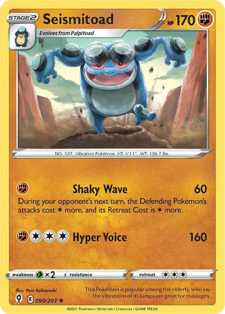 Image for Seismitoad (090/203) [SWSH07: Evolving Skies] - Pokemon