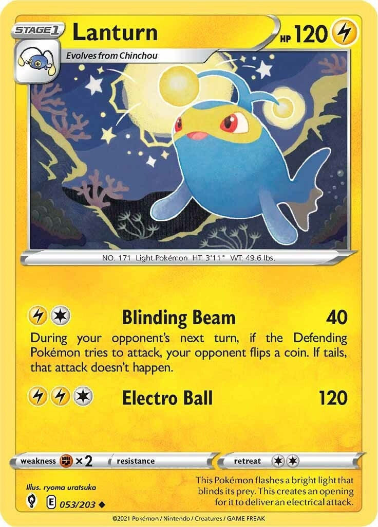 Image for Lanturn (053/203) [SWSH07: Evolving Skies] - Pokemon