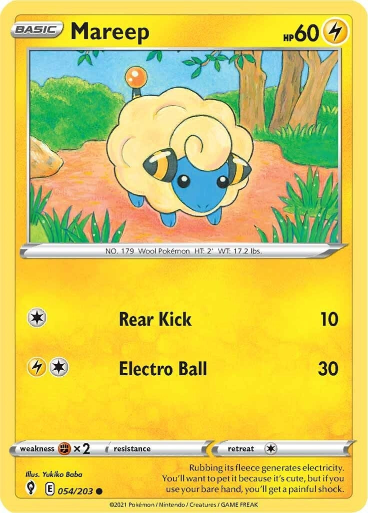 Image for Mareep (054/203) [SWSH07: Evolving Skies] - Pokemon
