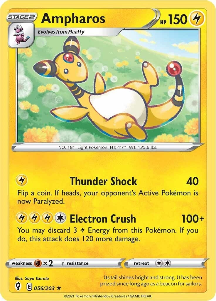 Image for Ampharos (056/203) [SWSH07: Evolving Skies] - Pokemon