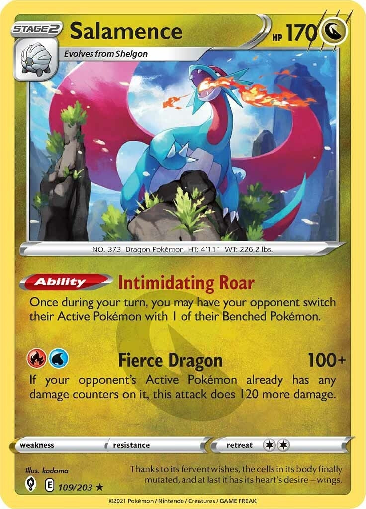 Image for Salamence (109/203) [SWSH07: Evolving Skies] - Pokemon