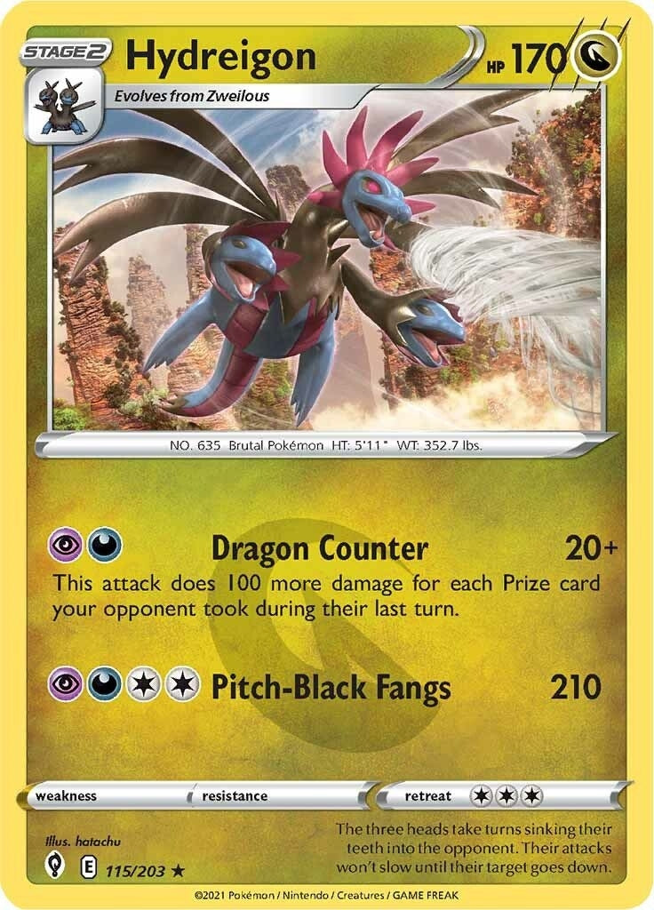 Image for Hydreigon (115/203) [SWSH07: Evolving Skies] - Pokemon