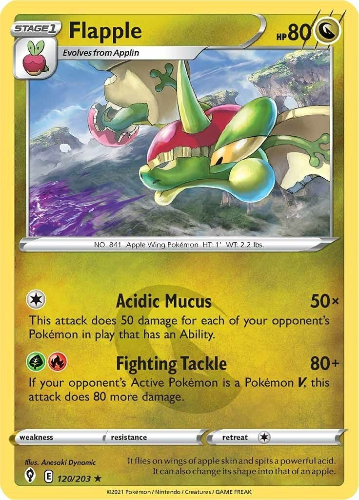 Image for Flapple (120/203) [SWSH07: Evolving Skies] - Pokemon