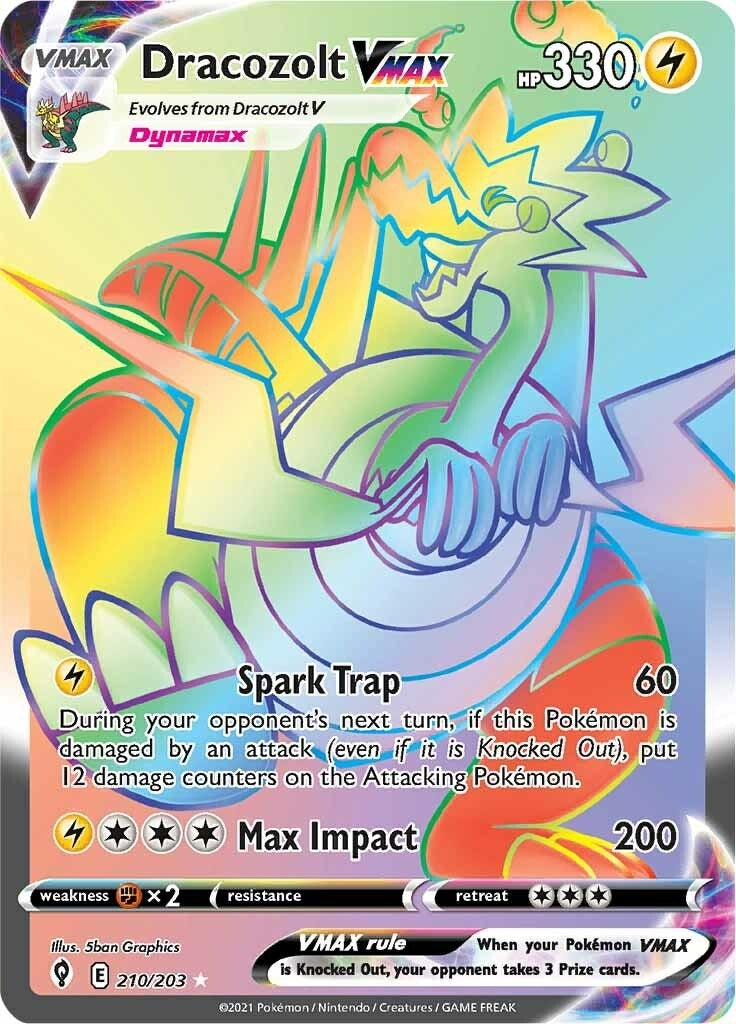 Image for Dracozolt VMAX (Secret) (210/203) [SWSH07: Evolving Skies] - Pokemon