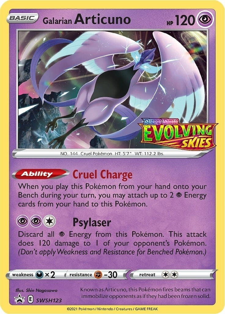 Image for Galarian Articuno - SWSH123 (Prerelease) (SWSH123) [SWSH: Sword & Shield Promo Cards] - Pokemon