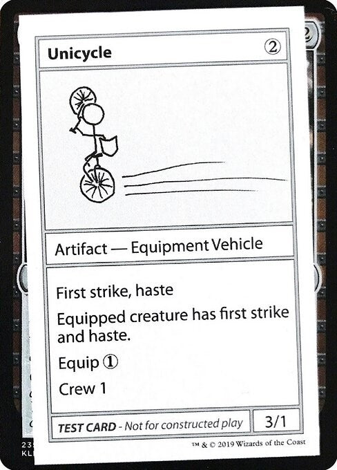 Image for Unicycle (No PW Symbol) [Mystery Booster: Convention Edition Exclusives] - Magic: The Gathering
