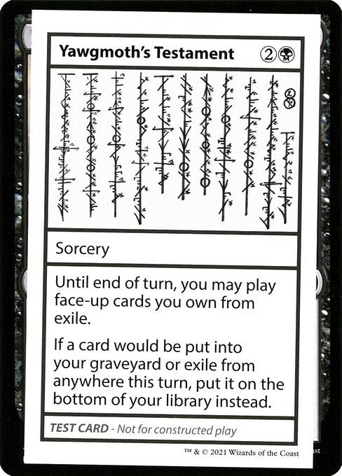 Image for Yawgmoth's Testament (No PW Symbol) [Mystery Booster: Convention Edition Exclusives] - Magic: The Gathering