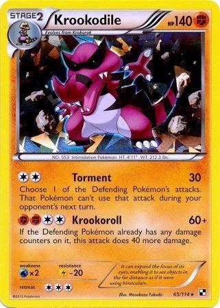 Image for Krookodile - 65/114 (Cracked Ice Holo) (065/114) [Blister Exclusives] - Pokemon