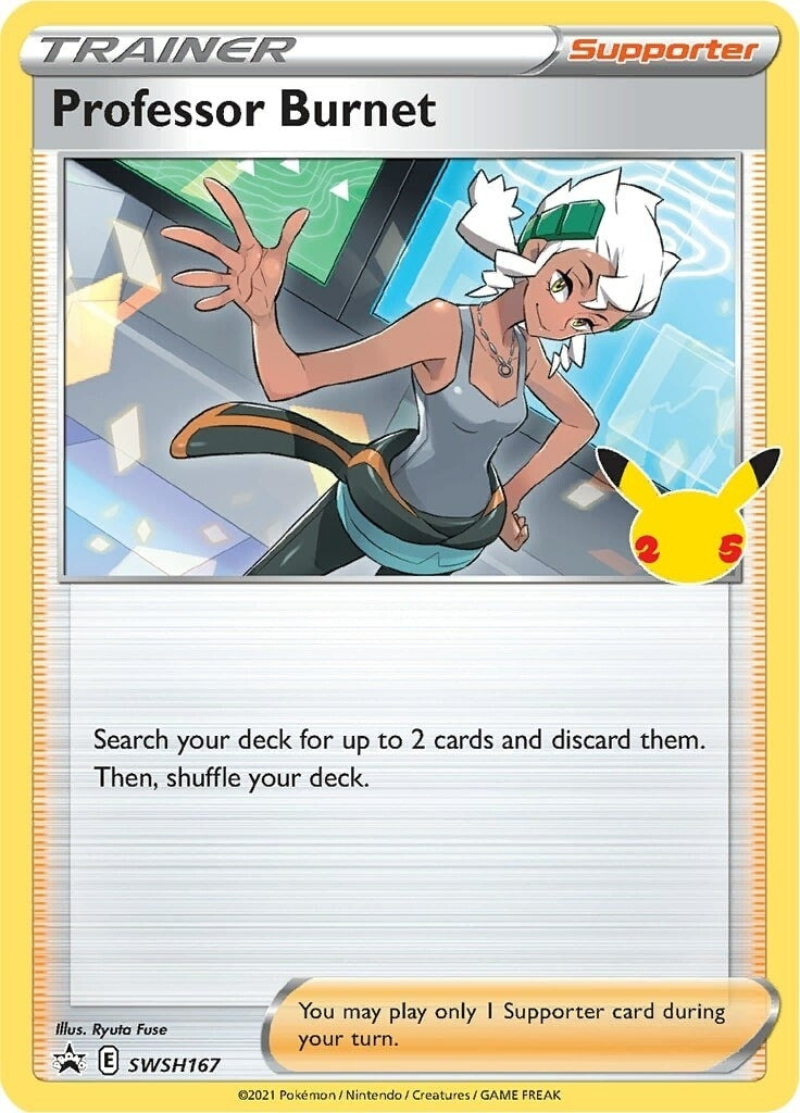 Image for Professor Burnet - SWSH167 (25th Anniversary Stamp) (SWSH167) [SWSH: Sword & Shield Promo Cards] - Pokemon