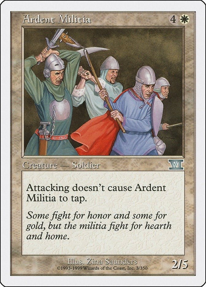 Image for Ardent Militia (3) [Classic Sixth Edition] - Magic: The Gathering