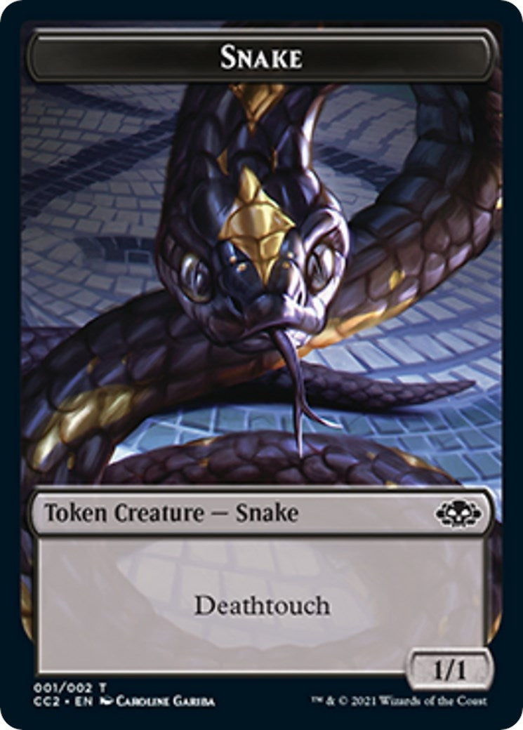 Image for Snake // Zombie Double-Sided Token [Commander Collection: Black] - Magic: The Gathering