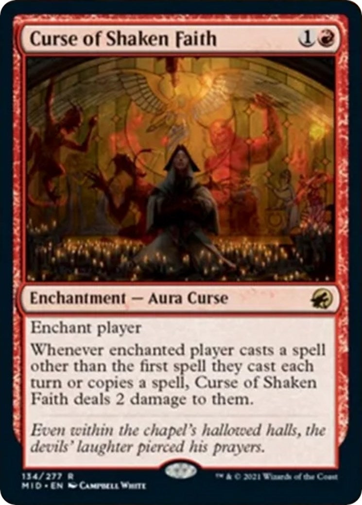 Image for Curse of Shaken Faith (134) [Innistrad: Midnight Hunt] - Magic: The Gathering