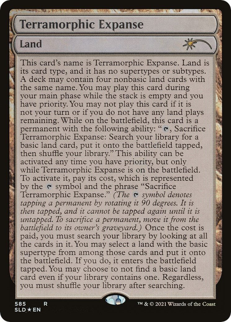 Terramorphic Expanse (Full-Text Lands) (585) [Secret Lair Drop Series]