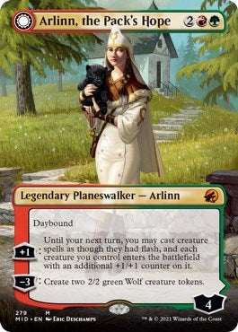 Image for Arlinn, the Pack's Hope (Borderless) (279) [Innistrad: Midnight Hunt] - Magic: The Gathering