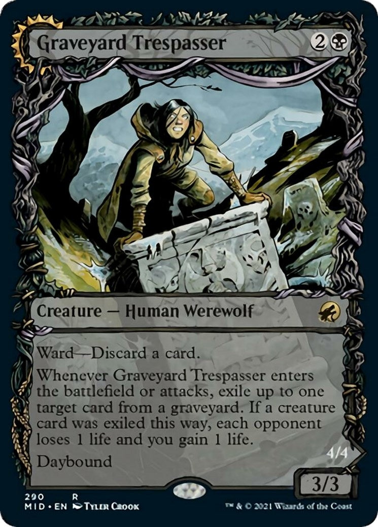 Image for Graveyard Trespasser (Showcase) (290) [Innistrad: Midnight Hunt] - Magic: The Gathering
